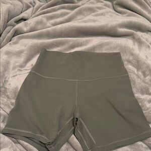 Lululemon Olive Green Women's High-Waisted Shorts